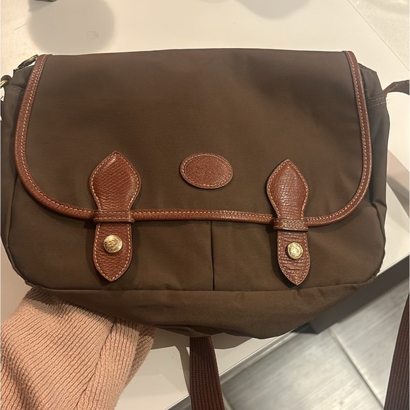 Longchamp Handbags - Longchamp Two Pockets Front Flap Nylon Messenger Crossbody Bag